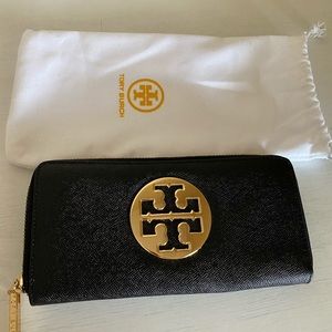Tory Burch black long wallet